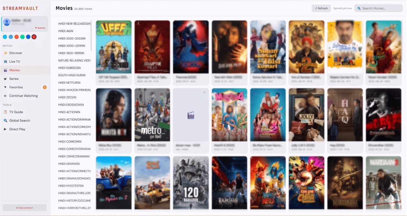 Portal Heaven movie and series browser
